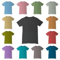 modelli di design per t-shirt vettoriali in vari colori