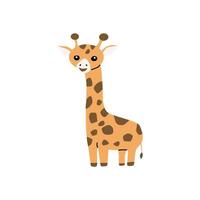 carino africano animale giraffa - cartone animato personaggio vettore