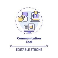 2d modificabile multicolore comunicazione attrezzo icona, semplice isolato vettore, magro linea illustrazione che rappresentano extracurriculari attività. vettore