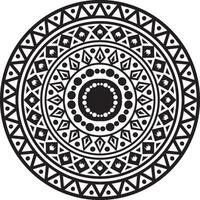 nero mandala ornamento vettore