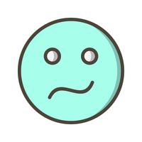 Icona di vettore di Emoji confuso