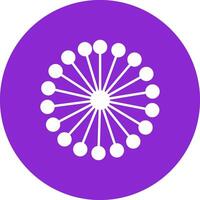 mimosa glifo cerchio icona vettore
