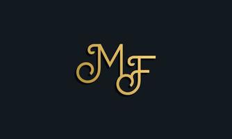 logo mf lettera iniziale di moda di lusso. vettore