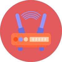 Wi-Fi piatto cerchio icona vettore