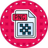 png file formato linea pieno etichetta icona vettore