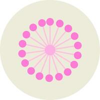 mimosa piatto cerchio icona vettore