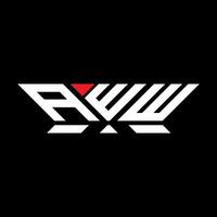 aww lettera logo vettore disegno, aww semplice e moderno logo. aww lussuoso alfabeto design