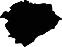 tiaret algeria silhouette carta geografica vettore