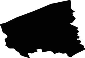 ovest fiandre Belgio silhouette carta geografica vettore
