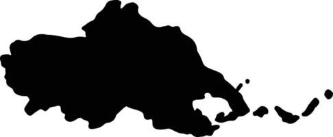 Tessaglia Grecia silhouette carta geografica vettore