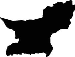 baluchistan Pakistan silhouette carta geografica vettore