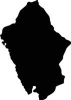 ancash Perù silhouette carta geografica vettore