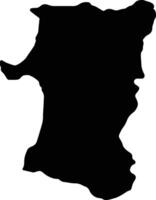 akita Giappone silhouette carta geografica vettore