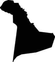 cenere sharqiyah Arabia arabia silhouette carta geografica vettore