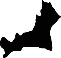 amuru Uganda silhouette carta geografica vettore