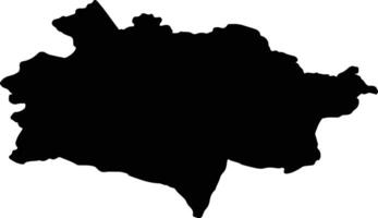 est Kazakistan Kazakistan silhouette carta geografica vettore
