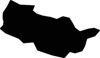 decani kosovo silhouette carta geografica vettore