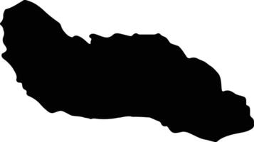 guadalcanal Salomone isole silhouette carta geografica vettore
