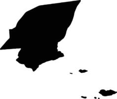 hadramawt yemen silhouette carta geografica vettore