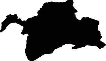 Gorno-Badakhshan tagikistan silhouette carta geografica vettore