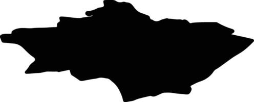 gulbene Lettonia silhouette carta geografica vettore