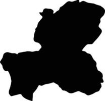 gifu Giappone silhouette carta geografica vettore