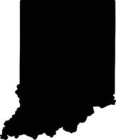Indiana unito stati di America silhouette carta geografica vettore