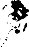 kagoshima Giappone silhouette carta geografica vettore