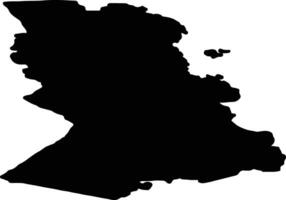 carelia Russia silhouette carta geografica vettore