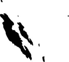 malita Salomone isole silhouette carta geografica vettore