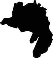 lofa Liberia silhouette carta geografica vettore