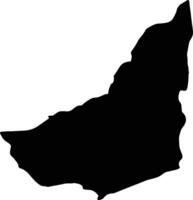 maldonado Uruguay silhouette carta geografica vettore