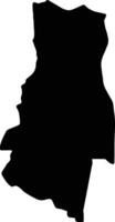 lubombo Swaziland silhouette carta geografica vettore