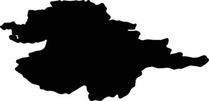 naryn Kyrgyzstan silhouette carta geografica vettore