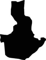masindi Uganda silhouette carta geografica vettore