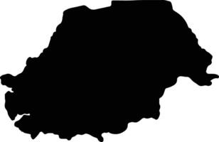 settentrionale sierra Leone silhouette carta geografica vettore