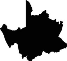 settentrionale capo Sud Africa silhouette carta geografica vettore