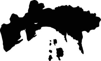 Panama Panama silhouette carta geografica vettore