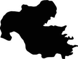 oita Giappone silhouette carta geografica vettore