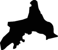 rason nord Corea silhouette carta geografica vettore