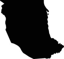 rosso mare Sudan silhouette carta geografica vettore