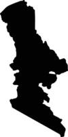 spaccatura valle Kenia silhouette carta geografica vettore