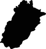 Punjab Pakistan silhouette carta geografica vettore