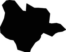 srbica kosovo silhouette carta geografica vettore