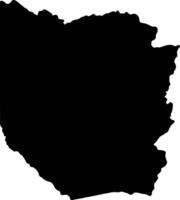 occidentale Zambia silhouette carta geografica vettore