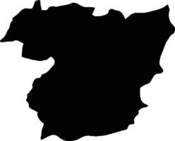 vila vero Portogallo silhouette carta geografica vettore