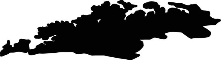 trom Norvegia silhouette carta geografica vettore