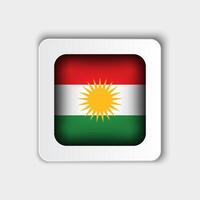 iracheno kurdistan bandiera pulsante piatto design vettore