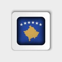 kosovo bandiera pulsante piatto design vettore