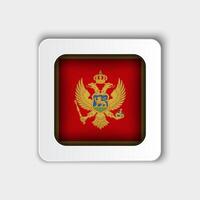 montenegro bandiera pulsante piatto design vettore